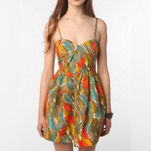 NWT Jack by BB Dakota Vibrant Paintbrush Stroke Bustier Dress